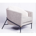 Cadeira de sofá -lazer redonda casual de tecido confortável moderno